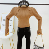 Pulover de dama cu decolteu rotund in patru culori