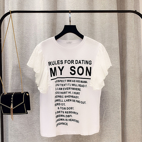 Alkalmi női blúz rátéttel és csipkével fehér és fekete színben