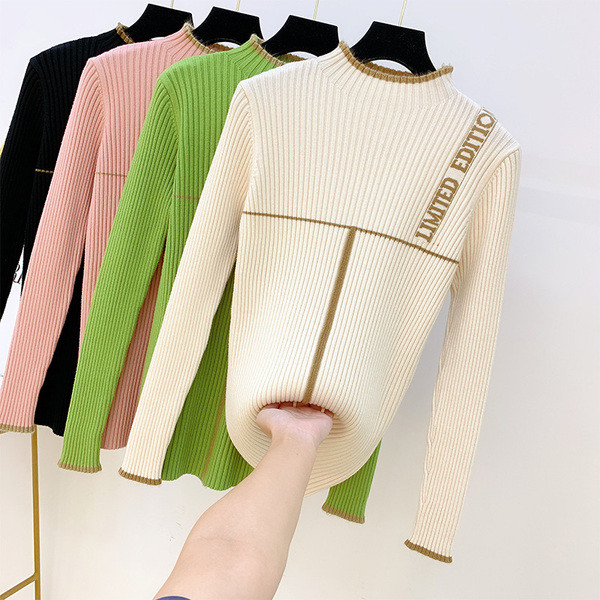 Modern női pulóver négy színben felirattal