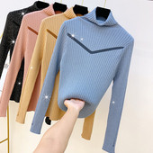 Női pulóver magas gallérral több színben