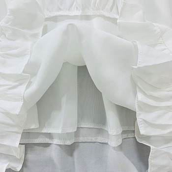 Rochie casual de dama decupata model in galben si alb