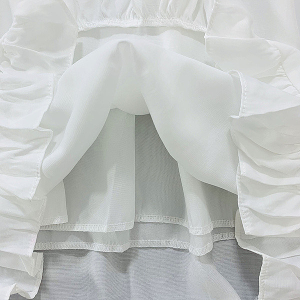 Rochie casual de dama decupata model in galben si alb