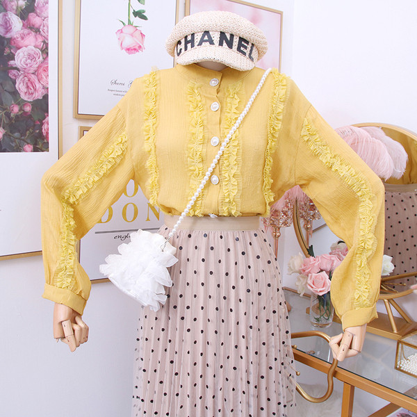 Cămașă modernă de damă cu decolteu O și nasturi - mai multe culori