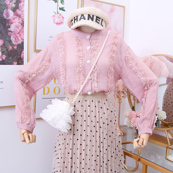 Cămașă modernă de damă cu decolteu O și nasturi - mai multe culori