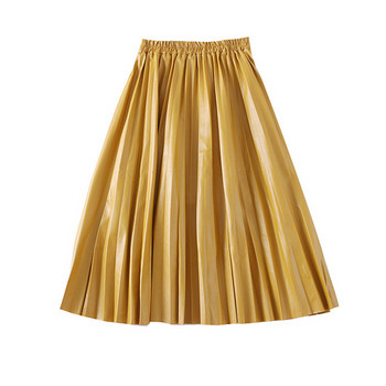 Új modell modern női rakott szoknya sárga, zöld, rózsaszín és fekete színekben