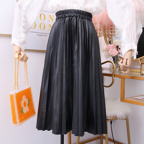 Új modell modern női rakott szoknya sárga, zöld, rózsaszín és fekete színekben