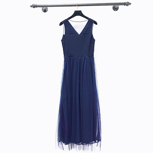 Κομψό γυναικείο τούλι φόρεμα σε μπλε χρώμα