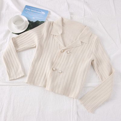 Pulover de dama model nou cu nasturi si decolteu spitz in negru, gri, rosu si bej