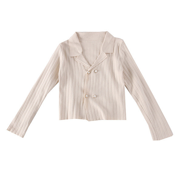 Pulover de dama model nou cu nasturi si decolteu spitz in negru, gri, rosu si bej