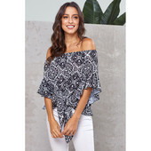 Alkalmi női blúz 3/4-es ujjal és megkötővel öt színben