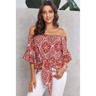 Alkalmi női blúz 3/4-es ujjal és megkötővel öt színben