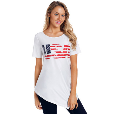 Καθημερινή γυναικεία μπλούζα με εφαρμογή και κοντά μανίκια σε τρία χρώματα