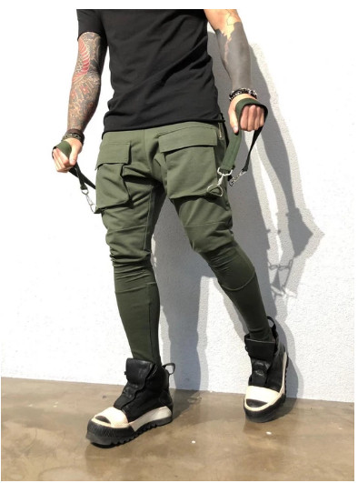 Мъжки панталон с джобове в три цвята
