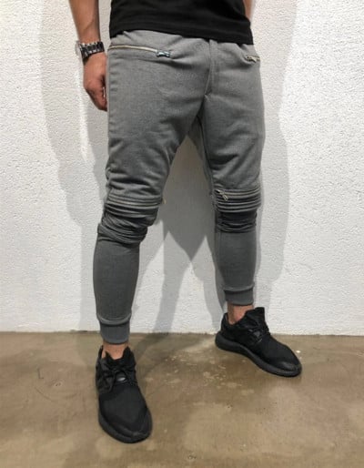 Pantaloni moderni pentru bărbați cu fermoar în patru culori