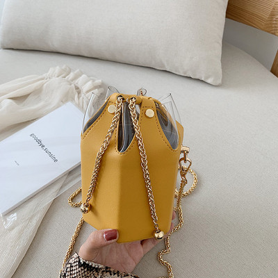 Alkalmi női táska fém elemekkel, sárga, fekete, zöld, kék és fehér színben