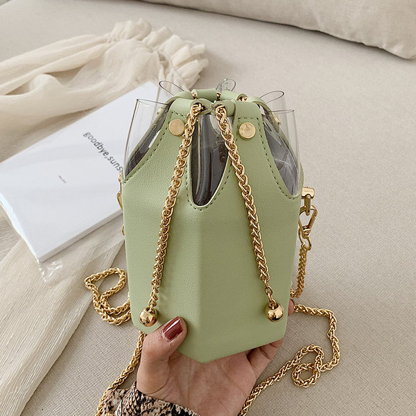 Alkalmi női táska fém elemekkel, sárga, fekete, zöld, kék és fehér színben