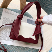 Geanta de dama eleganta cu manere scurte si lungi in rosu, negru, maro si roz