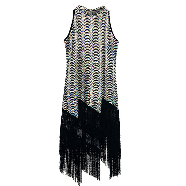 Rochie de dama eleganta model nou cu franjuri si decolteu O