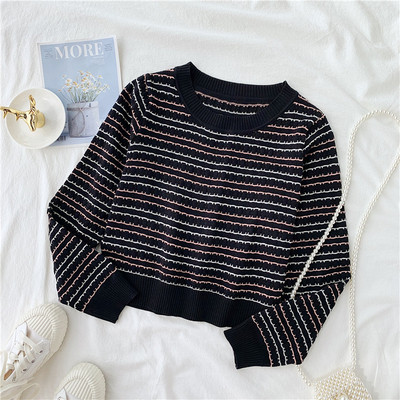 Casual Γυναικεία μπλούζα με οβάλ λαιμόκοψη σε μπλε, κίτρινο, μαύρο, πράσινο και ροζ χρώμα