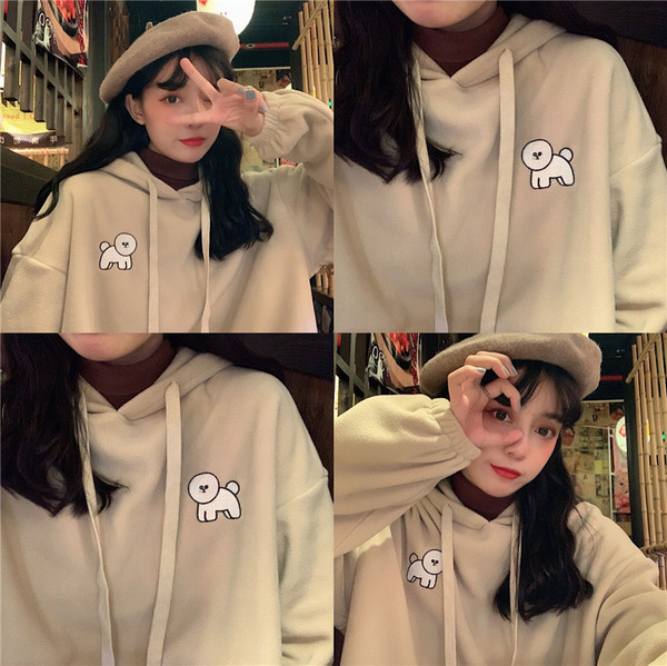 Hanorac zilnic de dama in doua culori cu aplicatie