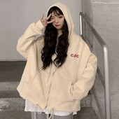 Γυναικείο καθημερινό φούτερ με κουκούλα σε δύο χρώματα