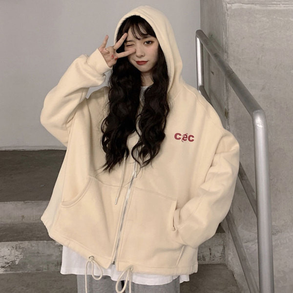 Γυναικείο καθημερινό φούτερ με κουκούλα σε δύο χρώματα