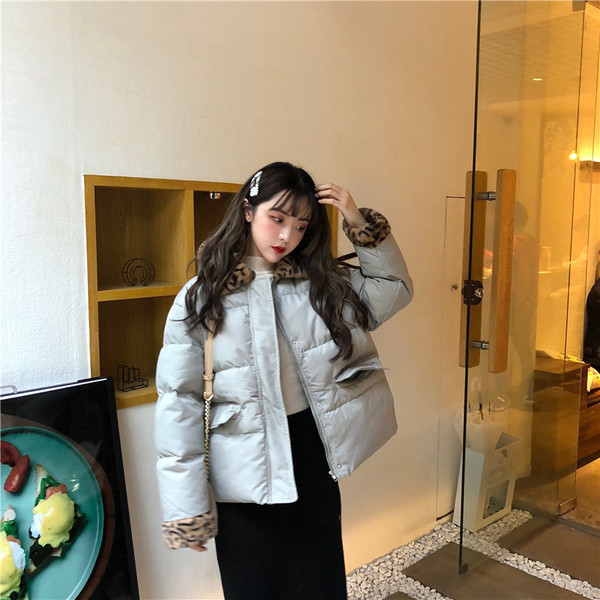 Geaca de dama moderna in trei culori cu model animal si buzunare