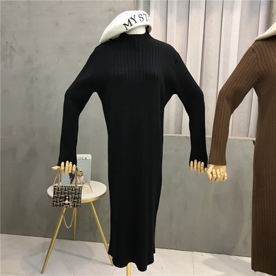 Γυναικείο φόρεμα με μακριά μανίκια σε διαφορετικά χρώματα