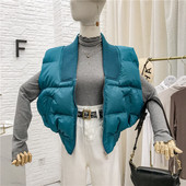 Νέο μοντέρνο γυναικείο γιλέκο με τσέπες σε τρία χρώματα