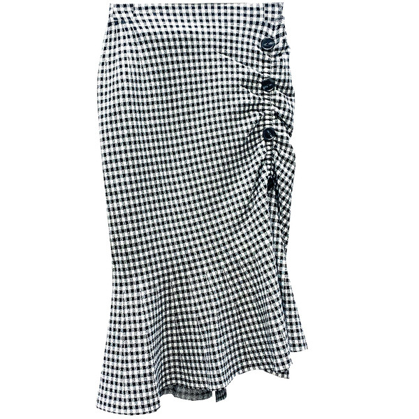 Fusta dama in carouri model asimetric