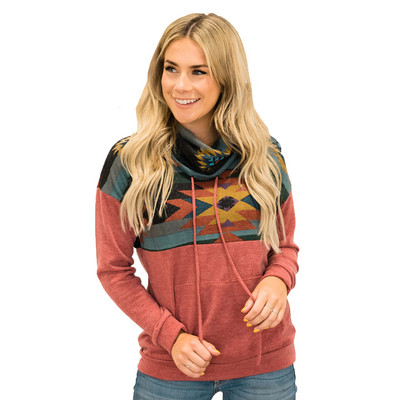 Napi női pulóver nyakkendővel és magas gallérral, három színben