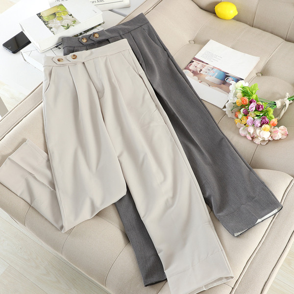 Pantaloni moderni de dama cu talie inalta in patru culori