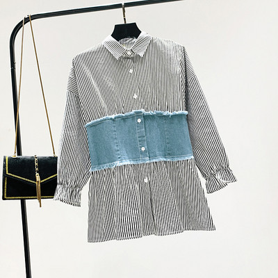 Új modell női alkalmi ing klasszikus gallérral fehér és fekete színben