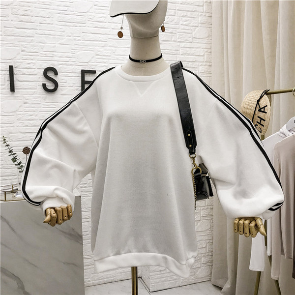 Bluză de damă casual cu margine pe mâneci în mai multe culori