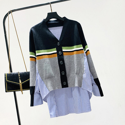 Camasa dama de toamna model asimetric in trei culori