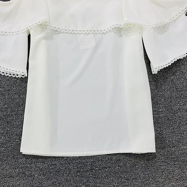 Maieu elegant pentru femei, cu umerii goi, în galben, roz și alb