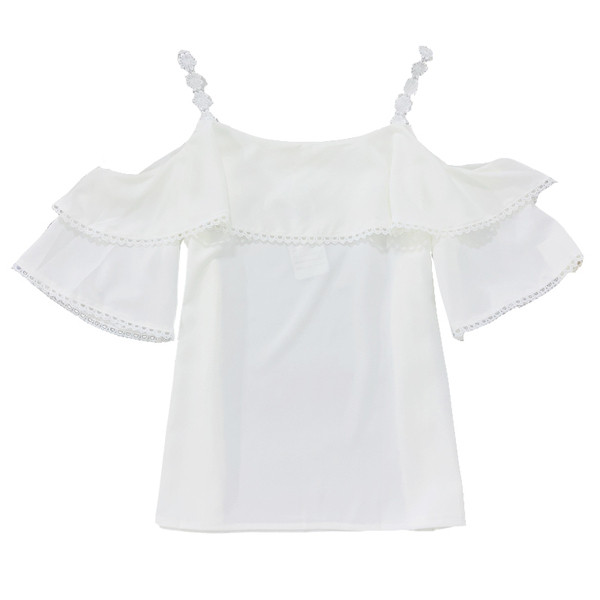 Maieu elegant pentru femei, cu umerii goi, în galben, roz și alb