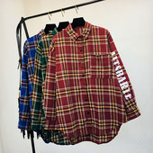 Camasa dama in carouri model lung in doua culori