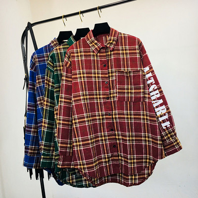 Camasa dama in carouri model lung in doua culori