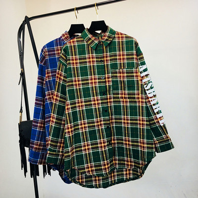 Camasa dama in carouri model lung in doua culori