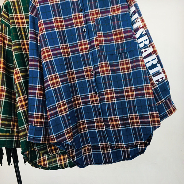 Camasa dama in carouri model lung in doua culori