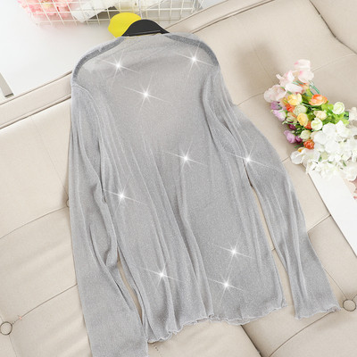 Μοντέρνα γυναικεία μπλούζα με κομψό αποτέλεσμα και μισό υψηλό γιακά