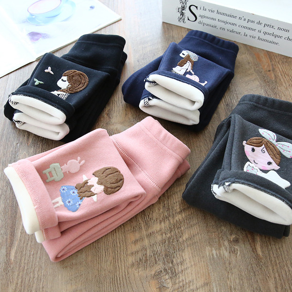 Modern gyerek leggings lányoknak több színben hímzéssel