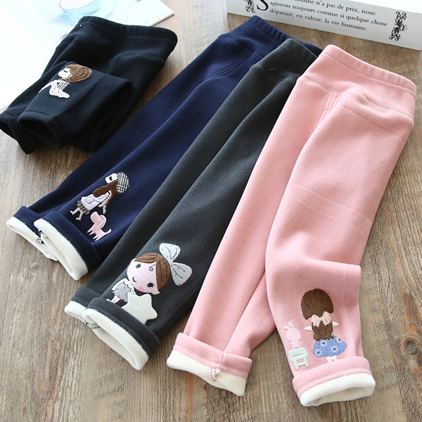 Modern gyerek leggings lányoknak több színben hímzéssel