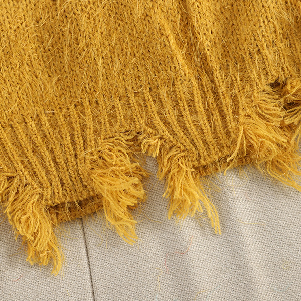 Modern női pulóver kerek nyakkivágással, több színben