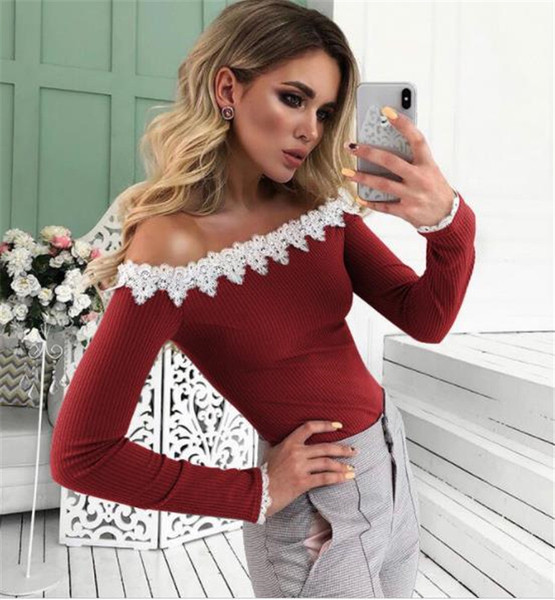 Γυναικεία casual μπλούζα με κεντήματα και μακρύ μανίκι σε γκρι, μπορντό, πράσινο και μπλε χρώμα