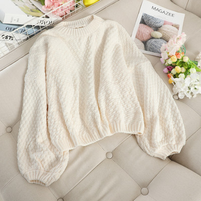 Γυναικείο πουλόβερ με στρογγυλό λαιμόκοψη σε διάφορα χρώματα