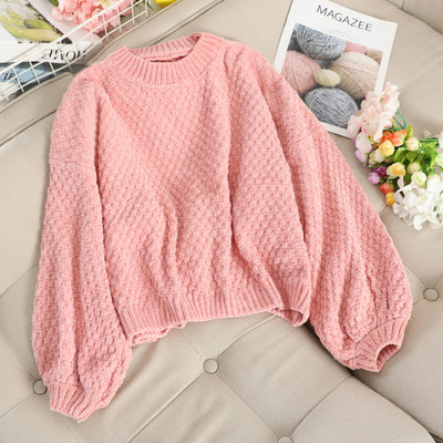 Γυναικείο πουλόβερ με στρογγυλό λαιμόκοψη σε διάφορα χρώματα