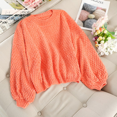 Γυναικείο πουλόβερ με στρογγυλό λαιμόκοψη σε διάφορα χρώματα