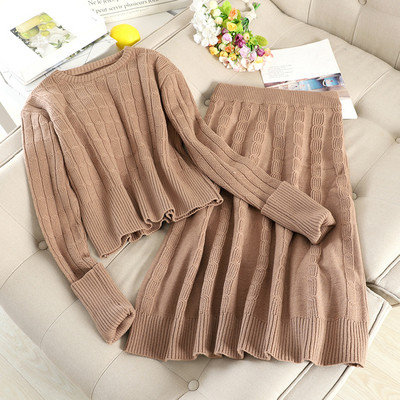 Napi női kötött két részből álló szett három színben